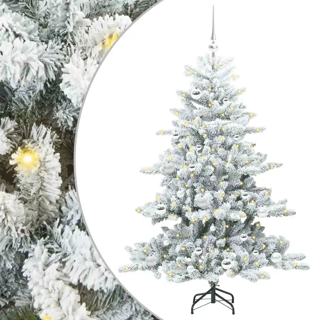 Albero di Natale Artificiale con Rami Pieghevoli Bianco 150 cm 3397710
