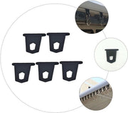 5 pezzi di supporti per camper in gomma, accessori di fissaggio duraturi per abbigliamento, borse e ombrelli, compatibili con le traverse di apertura automatica, bordi arrotondati per l'uso.