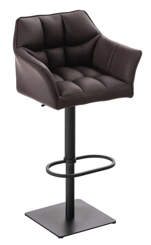 Set 2 sgabelli bar Damaso in ecopelle nera 4