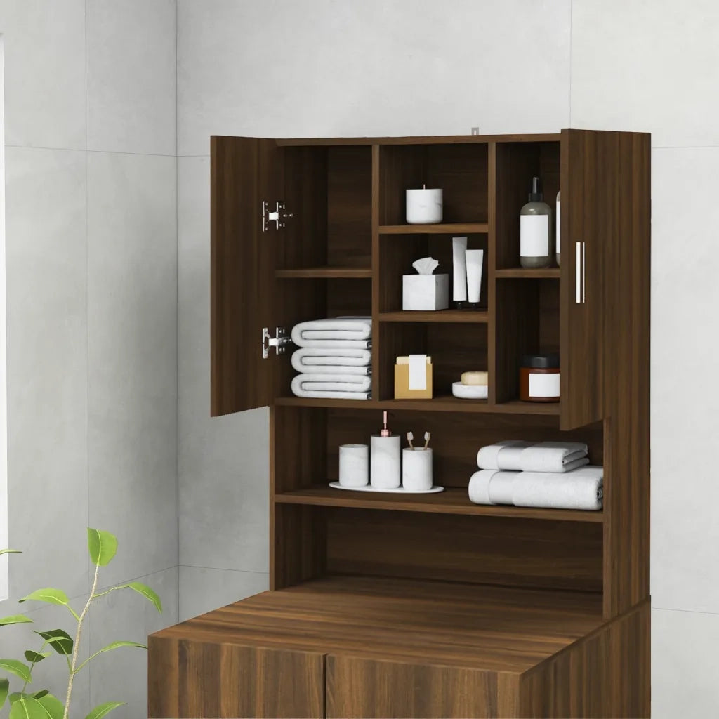 Mobile per Lavatrice Rovere Marrone 70,5x25,5x90 cm CFW9588645