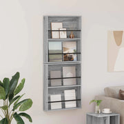 Scaffale per riviste 2 pcs Grigio Sonoma 60 x 12 x 70 cm 890835