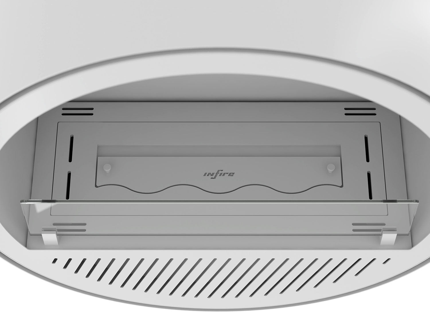 Camino a Bioetanolo da Parete Ø72,4x30 cm Incyrcle Slim Wall Bianco