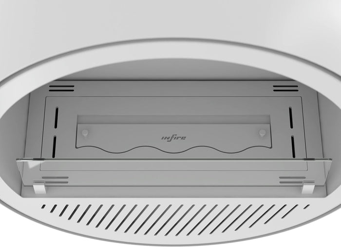 Camino a Bioetanolo da Parete Ø72,4x30 cm Incyrcle Slim Wall Bianco