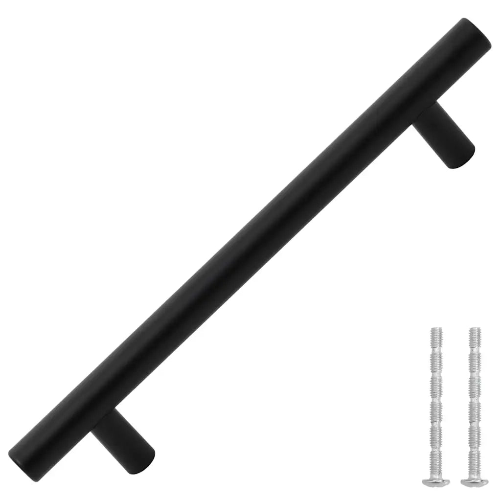 vidaXL Maniglie per Mobili 10pz Nere 128mm in Acciaio Inox