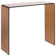 Tavolino consolle in vetro temperato marrone stile Minimalista