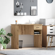 Scrivania con spazio di archiviazione Rovere Artigianale 90x49.5x75 cm Legno ingegnerizzato