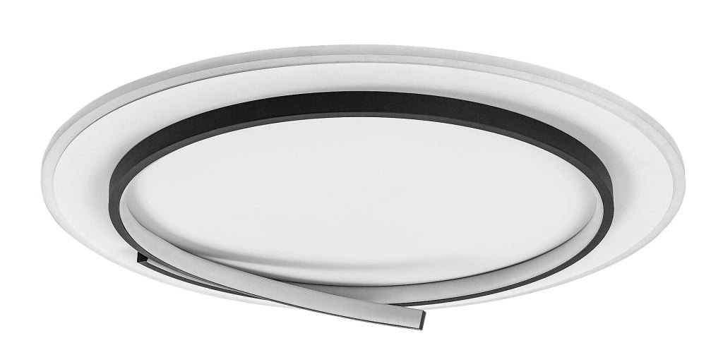 Plafoniera LED rotonda moderna bianco/nero 40W Rabalux Niloo