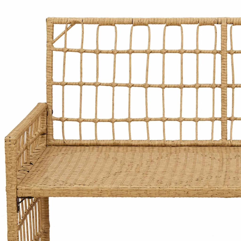 Panchina da esterno Naturale e Crema 116 x 55 x 82 cm 42025143