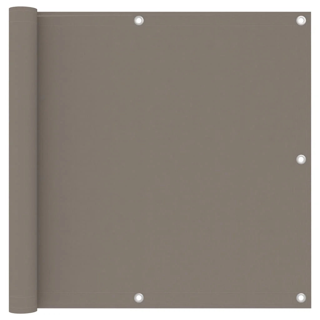 Schermo per balcone schermo per la privacy 90 x 400 cm tessuto Oxford color tortora 02_0010391