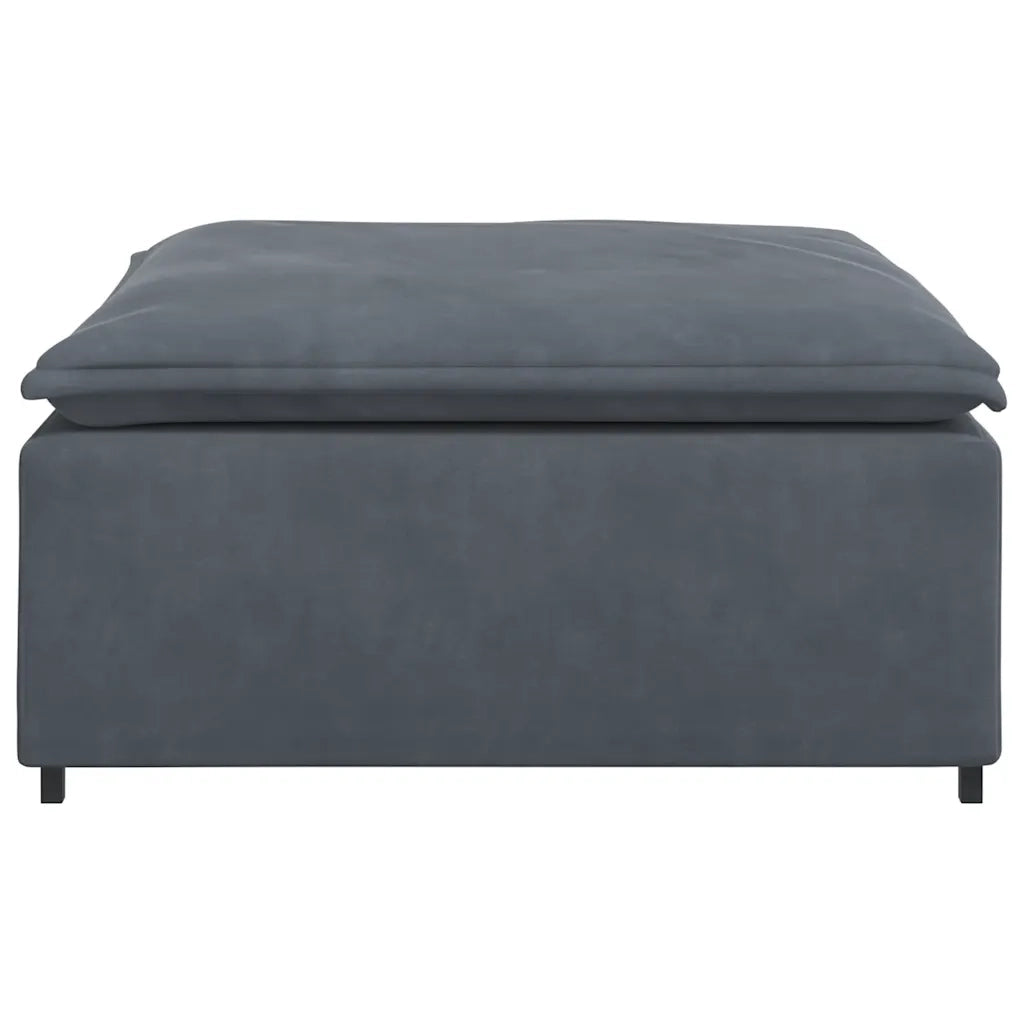 Modulo Poggiapiedi Divano Modulare Grigio Scuro 100x100x48 cm 4104490