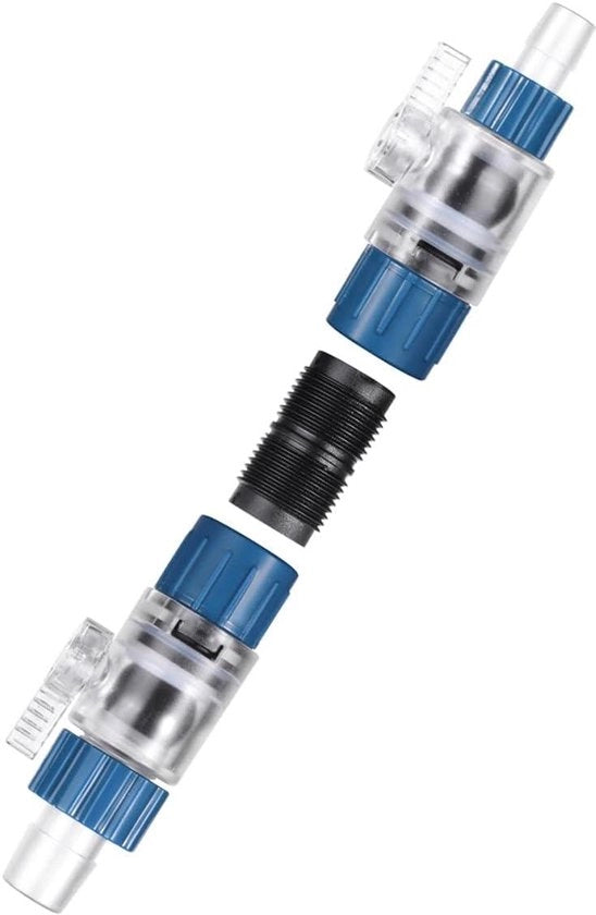 Adattatore per filtro acquario - Adattatore per pompa acquario - 16mm - Acquario - Pompa acquario - Estensione - Adatto per pesci - Blu trasparente