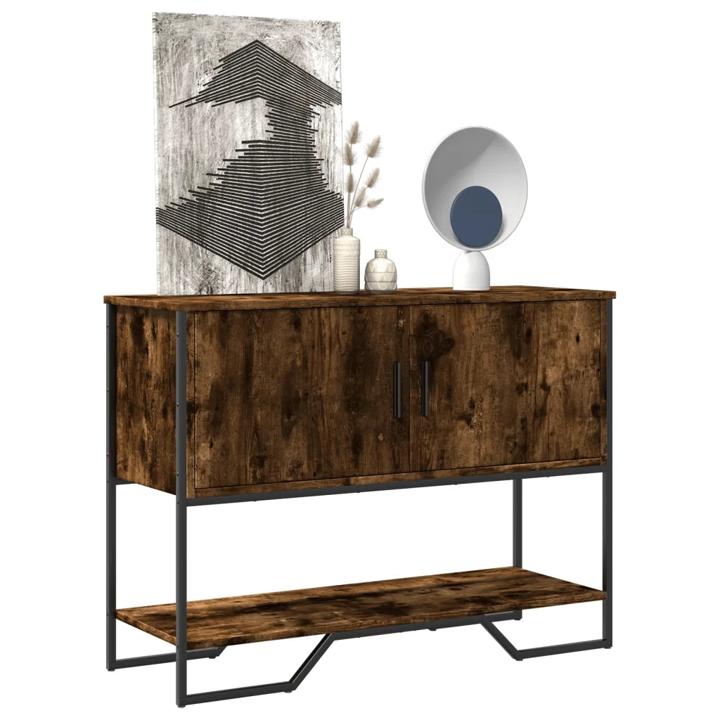 vidaXL Tavolo Consolle Rovere Fumo 100x35x74,5 cm in Truciolato
