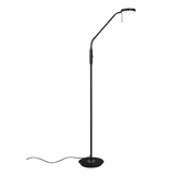 Piantana LED, metallo, nero opaco, 25x145x50 cm, Monza