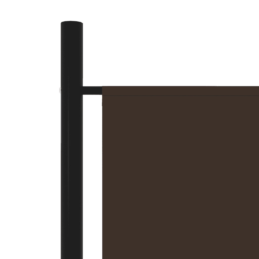 Paravento a 4 Pannelli-Divisorio Marrone 200x180 cm