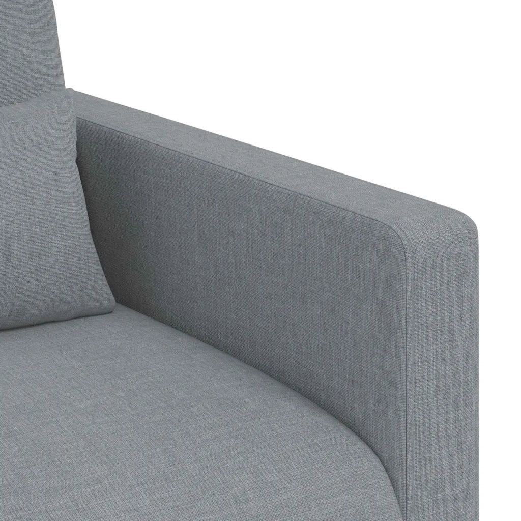 Set di divani 2 pcs Grigio chiaro 158 x 78 x 80 cm Tessuto