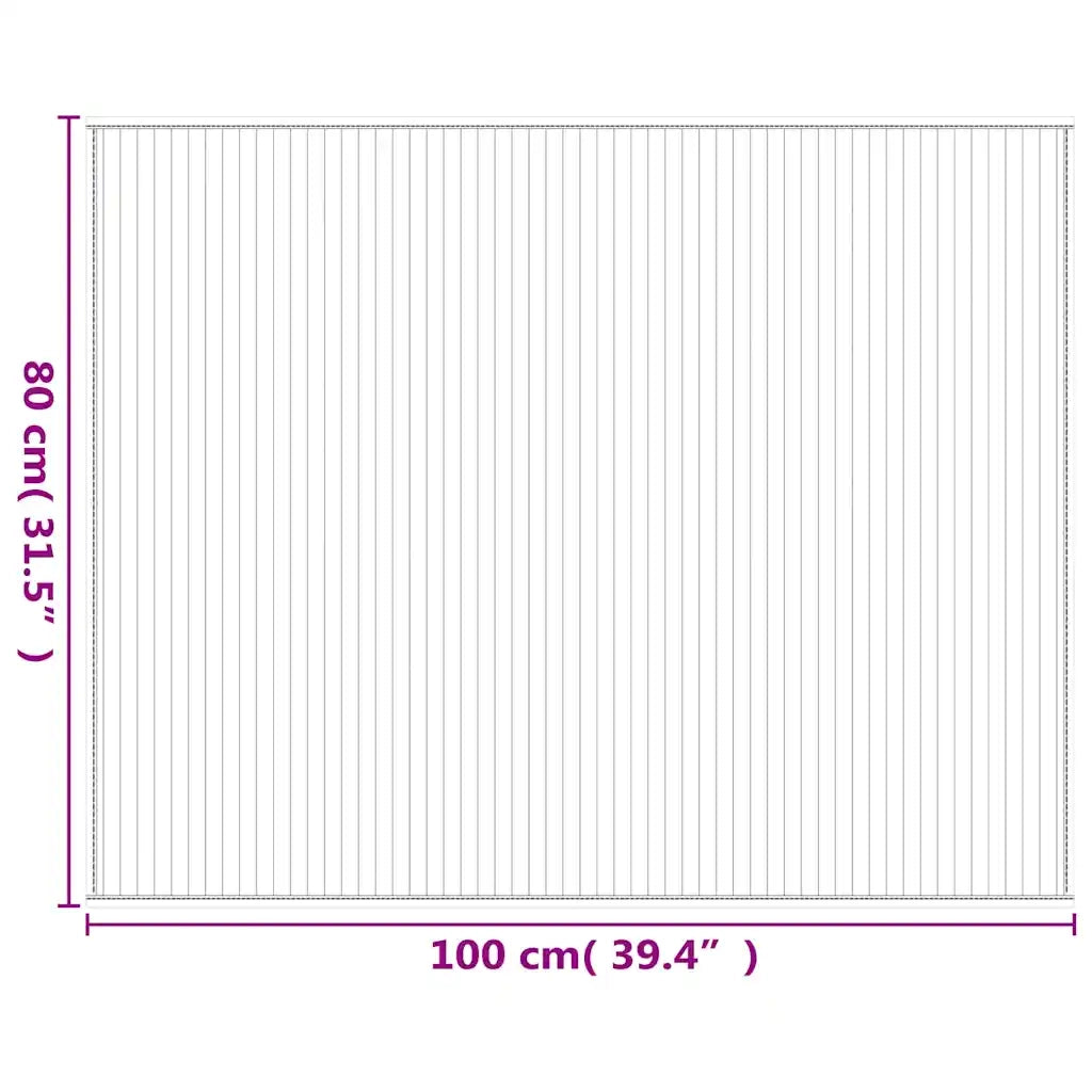 Tappeto Rettangolare Marrone 80x100 cm in Bambù 376902