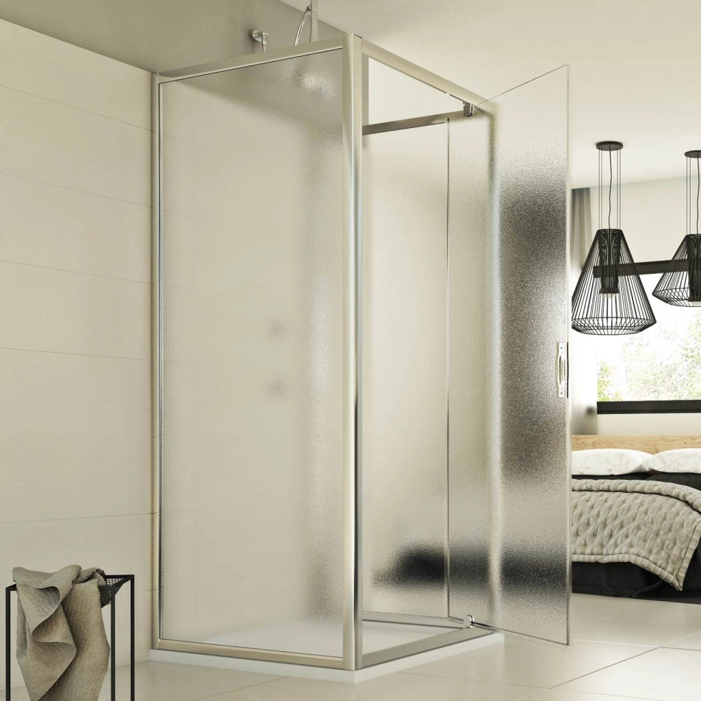Box Doccia 3 lati 80x80x80 AP. 80 CM H198 stampato C mod. Cristal TRIO 1 Anta