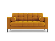 Cosmopolitan Design - Divano "Bali" 2 posti in tessuto strutturato giallo 