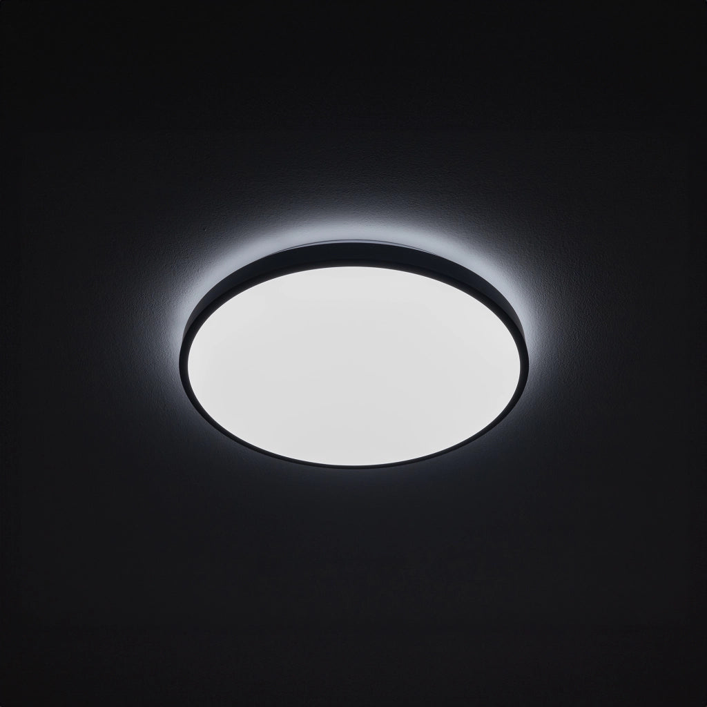 Plafoniera bagno tonda Ø38,5 22W LED 4000K nera Agnes