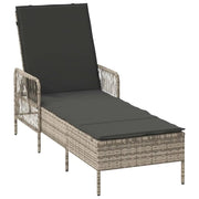 Lettino da Lettino sole | Sdraio da giardino | Lettino da sole Grigio chiaro e grigio scuro 200 x 55 x 92 cm