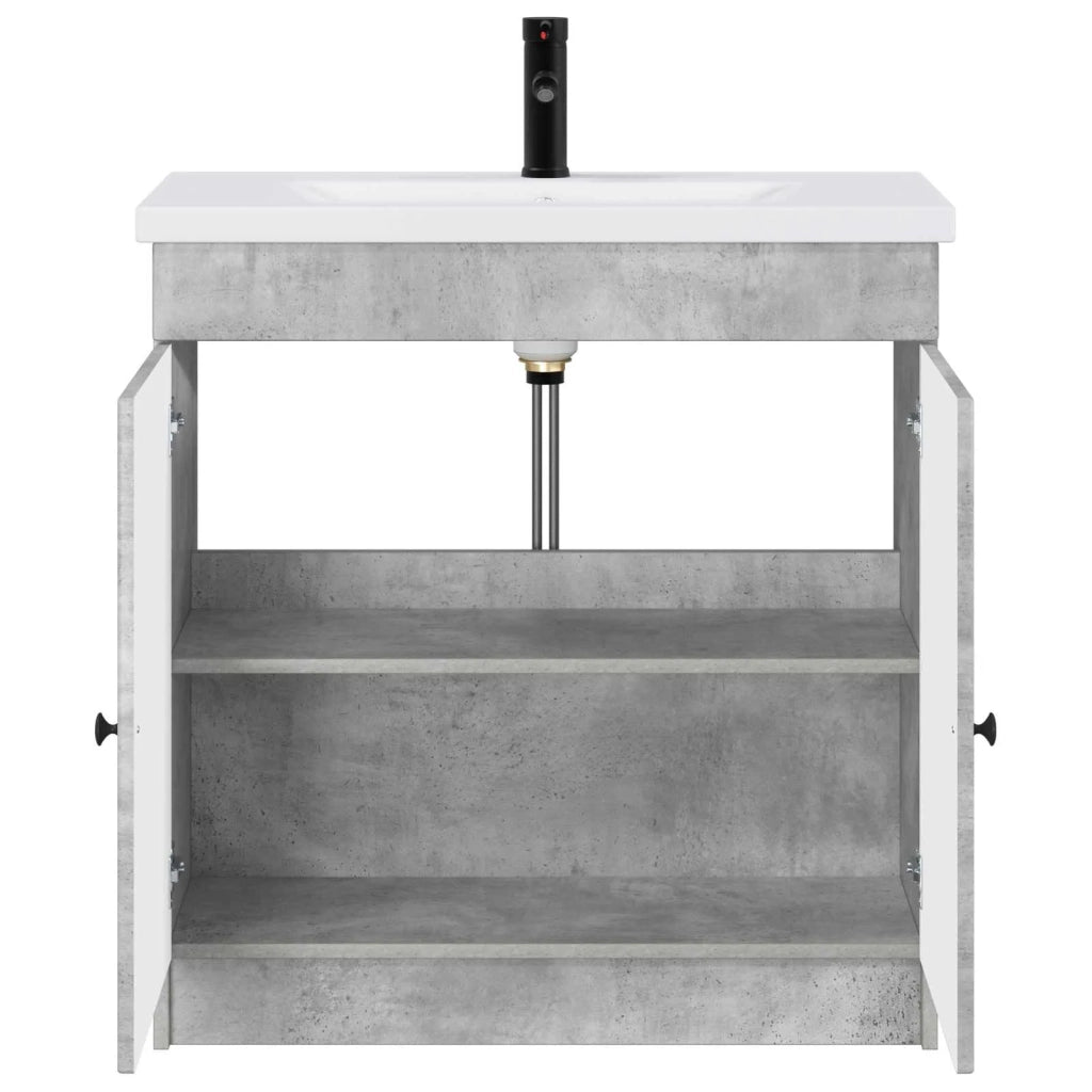 Set di mobili per il bagno Grigio Cemento 78,5 x 37,5 x 81 cm 3404137
