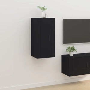 Mobile Porta TV a Parete Nero 40x34,5x80 cm 816673