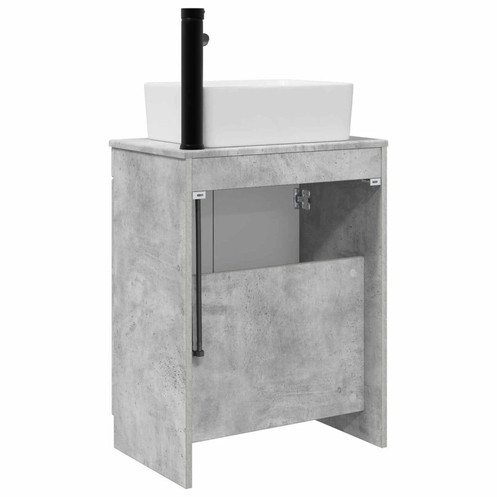 Mobile da bagno con lavabo Grigio Cemento 54 x 35 x 83 cm 890161