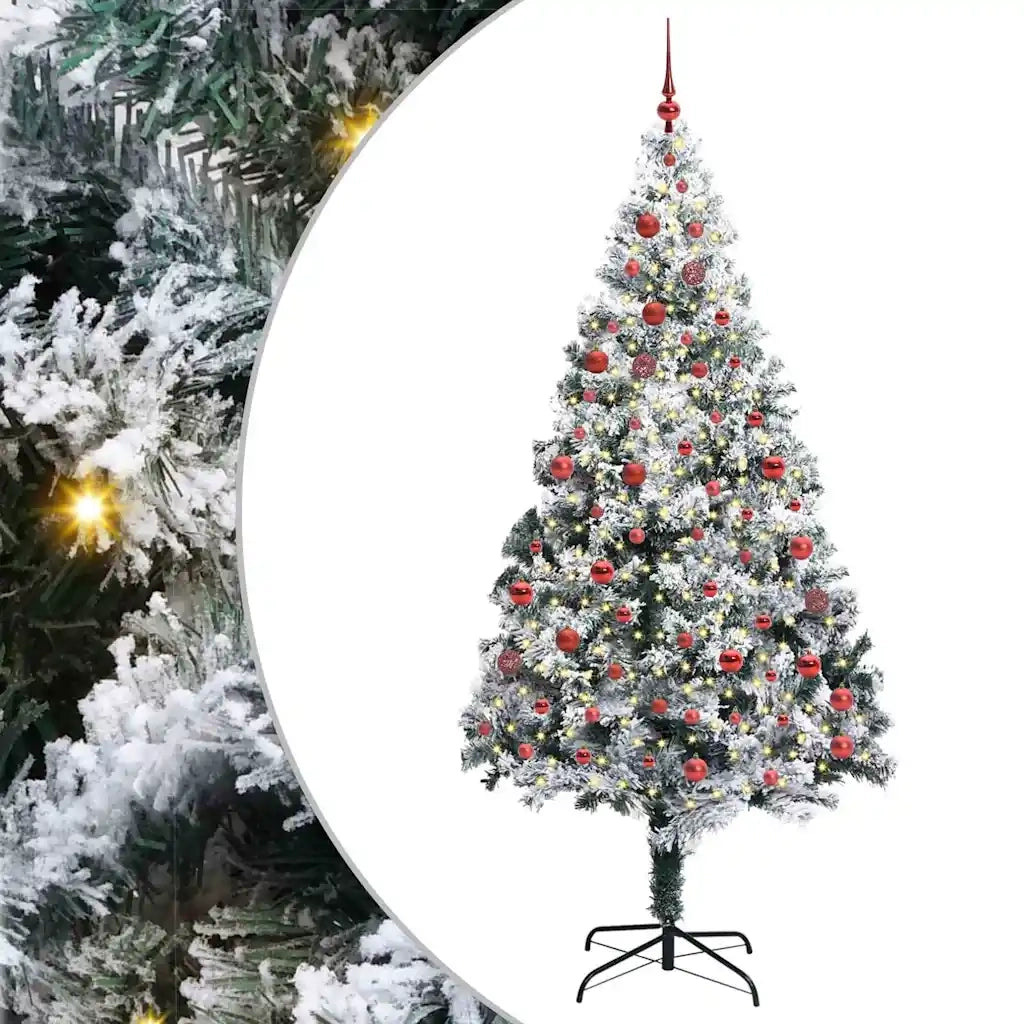 Albero di Natale Artificiale-Albero Natalizio con 300 LED Bianco 210 cm 919331