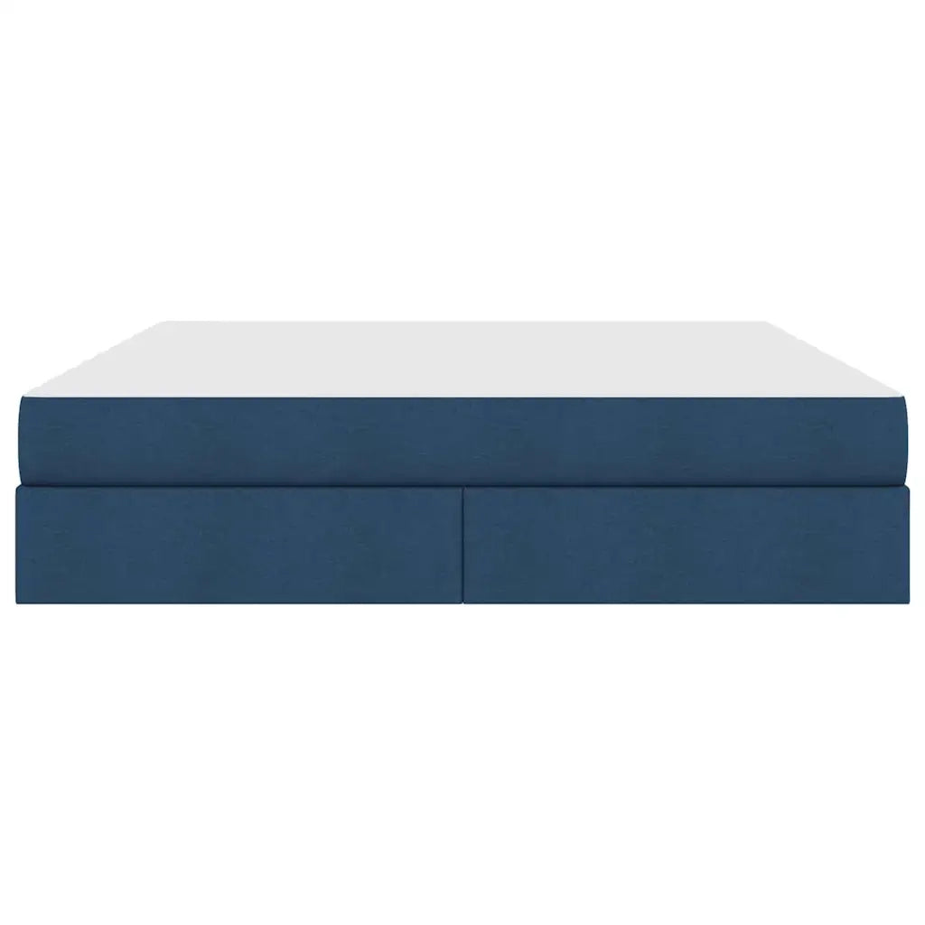 Letto con contenitore e materasso Blu 160 x 200 cm Poliestere