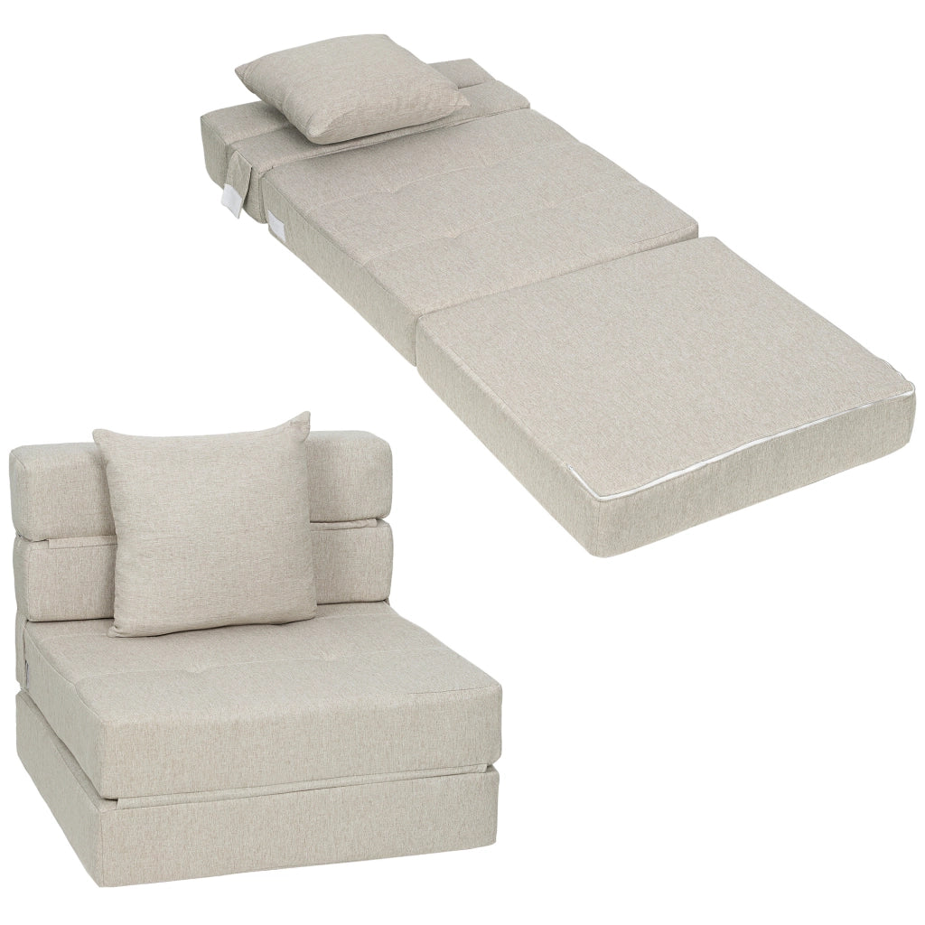 Poltrona letto convertibile ¨C Zephmum ¨C Tessuto beige