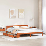 Struttura del letto con testiera Marrone cerato 180 x 200 cm 3422781
