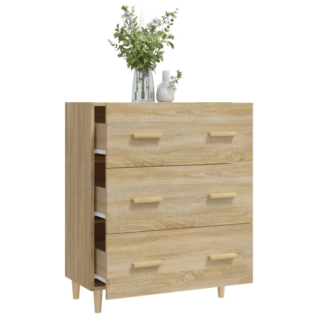 Credenza Rovere Sonoma 70x34x90 cm in Legno Multistrato 812153