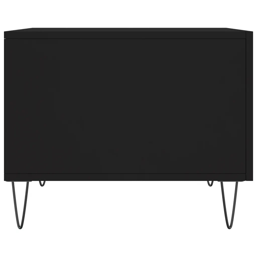 2 pz Tavolini da salotto | Tavolino da caff¨¨ | Tavolino da Soggiorno Neri 50x50x40 cm in Legno Multistrato