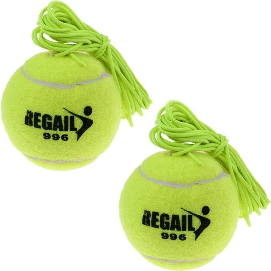 Tennis con corda, 2 pezzi di pallone per allenatore di tennis, tennis con pallone all'amo per allenamento di tennis per autodidatti strumento di allenamento per principianti bambini adulti, sostenibile, leggero
