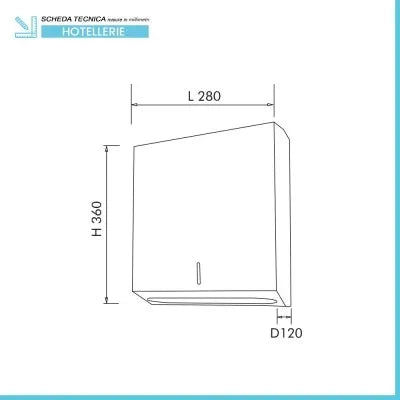 Distributore salviette carta a fogli piegati Z-C in acciaio inox satinato