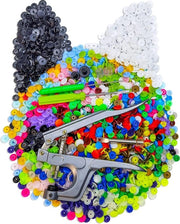 460 Set di Bottone Plastico con Tang a Snappo, Kit di Bottone Plastico 24-colore per cucire, abbigliamento, ricamo, pannolino, fascette