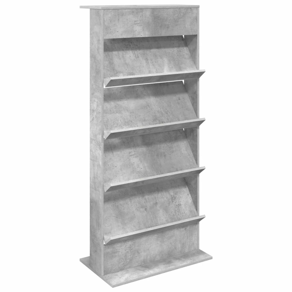 Scaffale per riviste Grigio cemento 70 x 41 x 156 cm 899522
