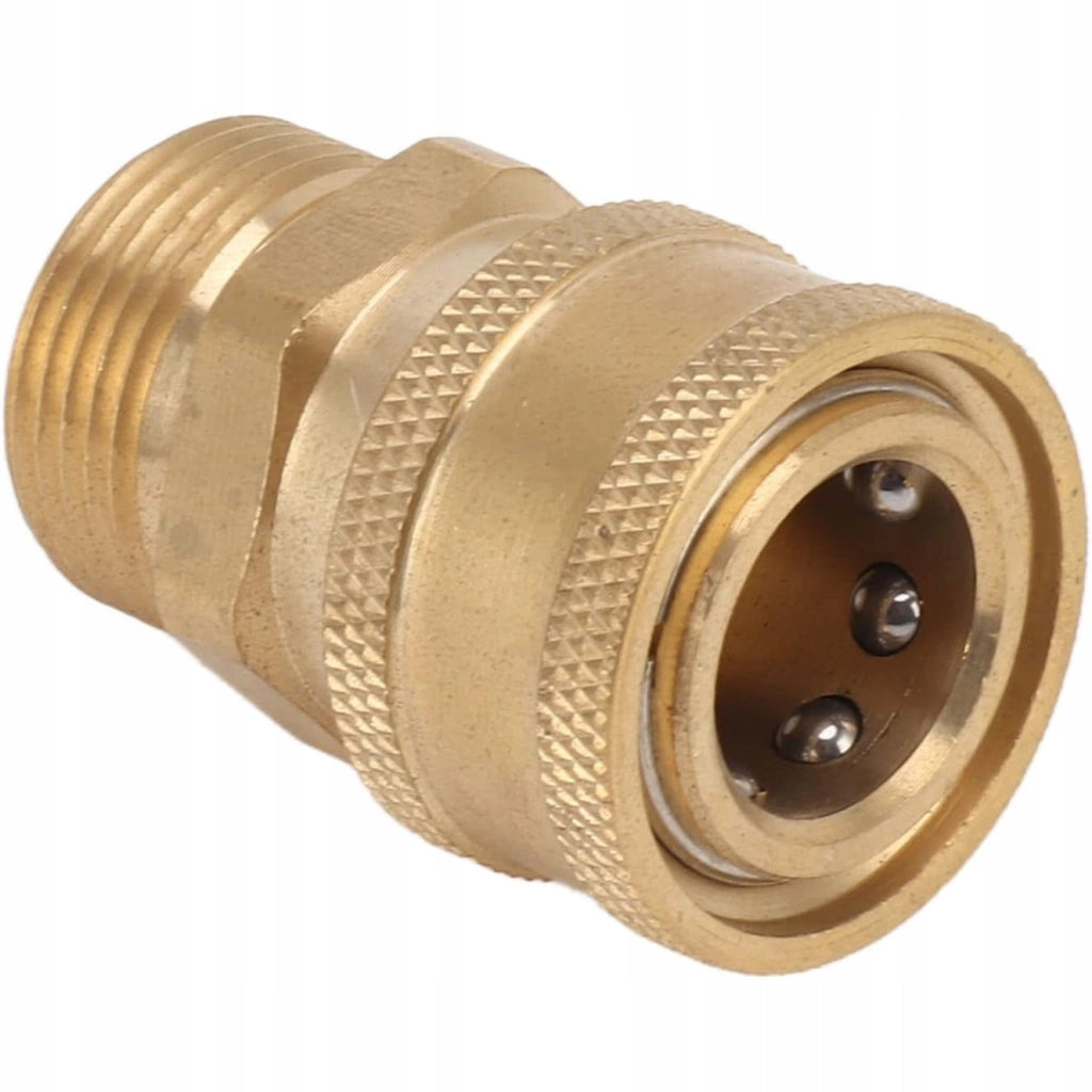 Adattatore Girevole M22x1.5 a 3/8 per Idropulitrice – Acciaio Inox e Ottone | 4000 PSI | 90°C | 30 l/min