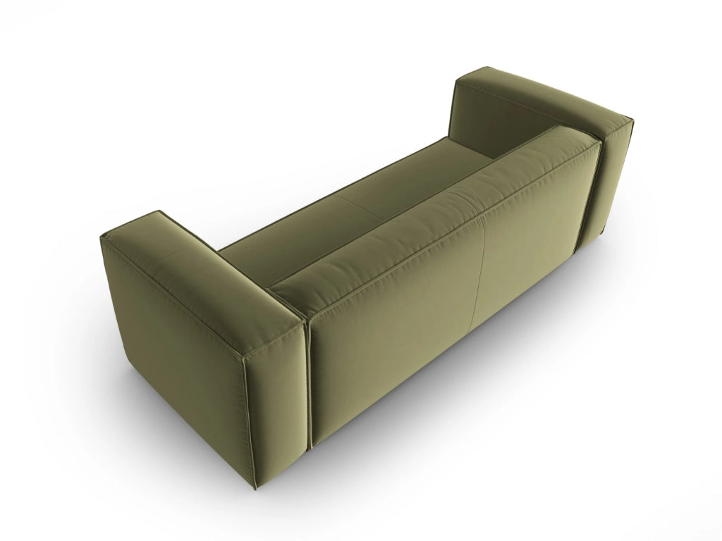 Cosmopolitan Design - Divano "Mackay" 4 posti in velluto verde chiaro 