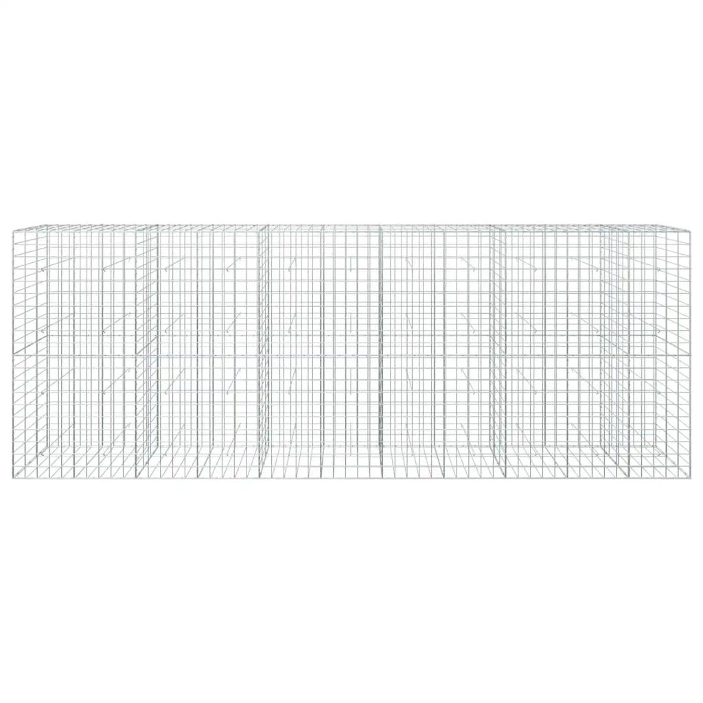 Gabione con filo da 5 mm e rete 10x10 cm 550x30x200 cm 3465173
