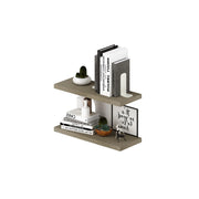 Coppia mensole a muro colore Argilla H2,2x60x23cm