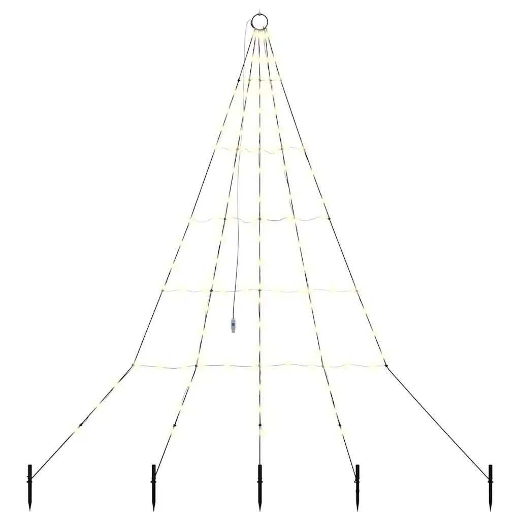 Albero di Natale | Decorazioni natalizie LED con picchetti per il terreno 182 cm
