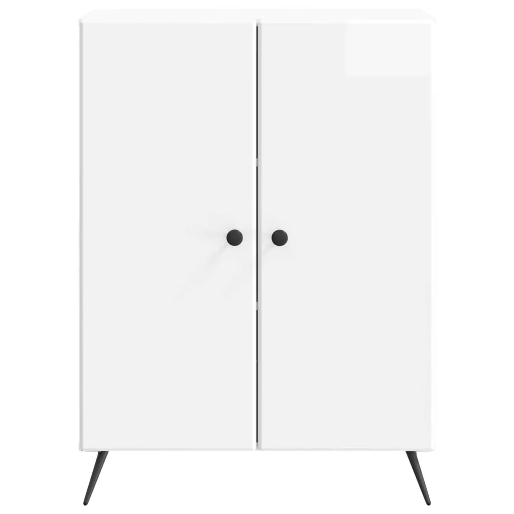 Credenza Bianco Lucido 66 x 34,5 x 90 cm Legno ingegnerizzato 895509