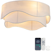 Ventilatore da soffitto moderno 19 pollici, pale ABS, doppio controllo app e telecomando, 6 velocit¨¤ reversibili, ideale per camere e bambini