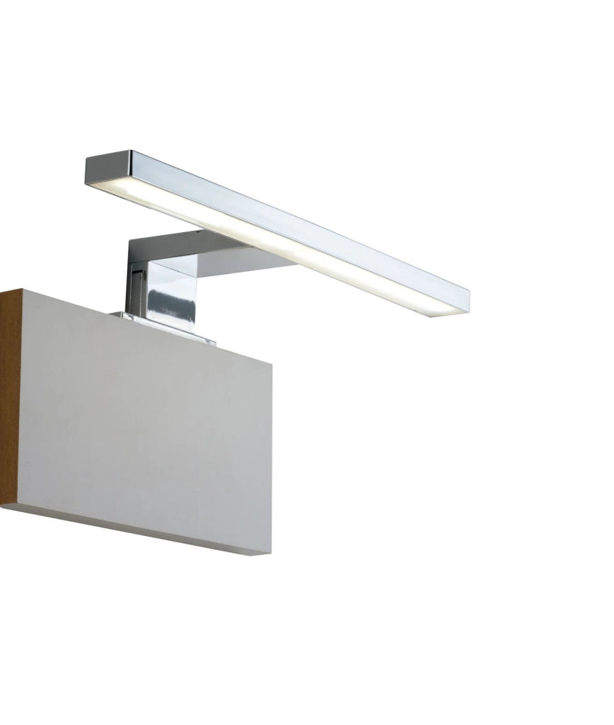 APPLIQUE LED SACS CROMO FISSAGGIO PARETE E SPECCHIO 4W 540LM 4000K IP44 30X10,3X4,6CM