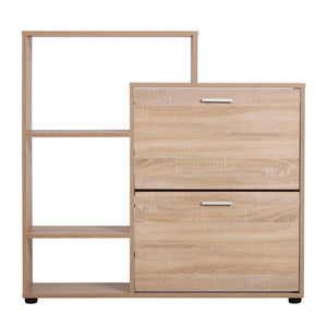 Scarpiera Salvaspazio 20 Paia da Ingresso in Legno Libreria 101.5x25.5x98 cm