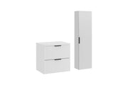 Set mobili bagno 60 cm con piano e Szafką wysoką Adel White 60 x 1401 x 46 cm