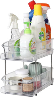 Organizzatore multifunzionale per gabinetto da bagno con cassetti sotto lavabo e spazio per trucco (1 pezzo)