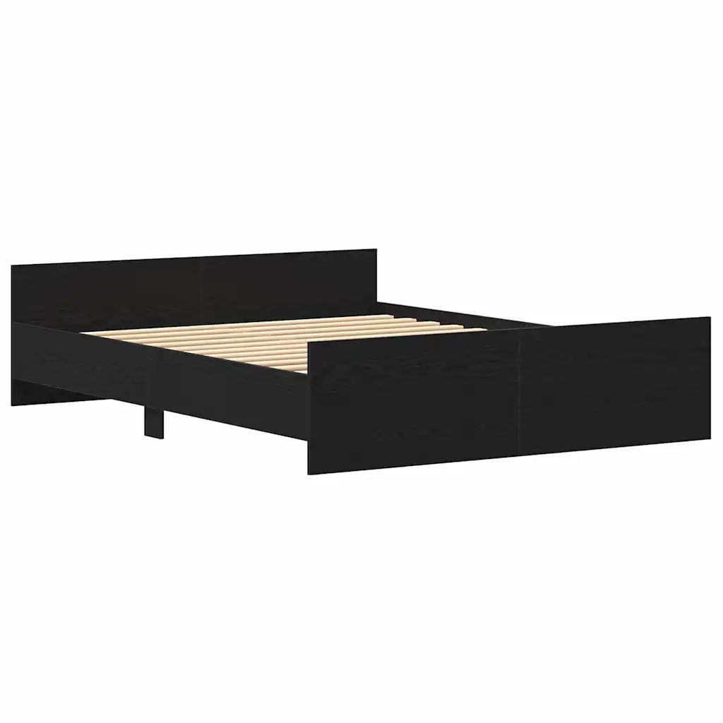 Giroletto senza Materasso Rovere Nero 150x200 cm Truciolato 3329320