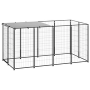 Gabbia per Cani Nera 2,42 mÂ² in Acciaio   cod mxl 52686